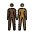Women Holding Hands Dark Skin Tone Medium Dark Skin Tone Emoji from OpenMoji Set