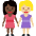 Women Holding Hands Dark Skin Tone Medium Light Skin Tone Emoji from Twemoji Set