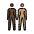 Women Holding Hands Dark Skin Tone Medium Skin Tone Emoji from OpenMoji Set