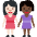 Women Holding Hands Light Skin Tone Dark Skin Tone Emoji from Twemoji Set