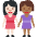 Women Holding Hands Light Skin Tone Medium Dark Skin Tone Emoji from Twemoji Set