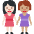 Women Holding Hands Light Skin Tone Medium Skin Tone Emoji from Twemoji Set