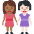 Women Holding Hands Medium Dark Skin Tone Light Skin Tone Emoji from Twemoji Set