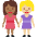Women Holding Hands Medium Dark Skin Tone Medium Light Skin Tone Emoji from Twemoji Set