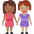 Women Holding Hands Medium Dark Skin Tone Medium Skin Tone Emoji from Twemoji Set