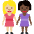 Women Holding Hands Medium Light Skin Tone Dark Skin Tone Emoji from Twemoji Set