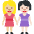 Women Holding Hands Medium Light Skin Tone Light Skin Tone Emoji from Twemoji Set