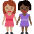 Women Holding Hands Medium Skin Tone Dark Skin Tone Emoji from Twemoji Set