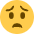 Worried Face Emoji from Twemoji Set