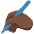 Writing Hand Dark Skin Tone Emoji from Twemoji Set