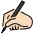 Writing Hand Light Skin Tone Emoji from OpenMoji Set