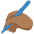 Writing Hand Medium Dark Skin Tone Emoji from Twemoji Set