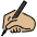 Writing Hand Medium Light Skin Tone Emoji from OpenMoji Set