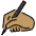 Writing Hand Medium Skin Tone Emoji from OpenMoji Set