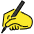 Writing Hand Emoji from OpenMoji Set