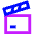 Film Slate Icon from Sharp Neon Set