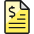 Accounting Document Dollar Icon from Ultimate Colors Set