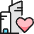 Real Estate Action Building Heart Icon from Ultimate Colors Set