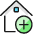 Real Estate Action House Add Icon from Ultimate Colors Set