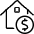 Real Estate Action House Dollar Icon from Ultimate Light Set