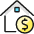 Real Estate Action House Dollar Icon from Ultimate Colors Set | Free Download as SVG Vector and Transparent PNG | Streamline icons