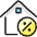 Real Estate Action House Percent Icon from Ultimate Colors Set | Free Download as SVG Vector and Transparent PNG | Streamline icons