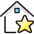 Real Estate Action House Star Icon from Ultimate Colors Set