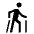 Nordic Walking Icon from Outlined Line - Material Symbols Set