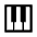 Piano Icon from Sharp Line - Material Symbols Set