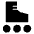 Roller Skating Fill Icon from Sharp Fill - Material Symbols Set