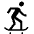 Skateboarding Icon from Outlined Line - Material Symbols Set