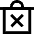 Delete Forever Permanently Empty Trash Icon from Sharp Line Set