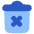 Delete Forever Permanently Empty Trash Icon from Plump Flat Set