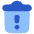 Recycle Bin Alert Icon from Plump Flat Set