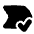 Tag Label Check Select Shevron Icon from Plump Solid Set
