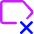 Tag Label Cross Select Icon from Core Neon Set