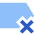 Tag Label Cross Select Icon from Sharp Flat Set
