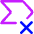 Tag Label Cross Select Shevron Icon from Core Neon Set