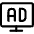 Shopping Broadcast Advertising Monitor Icon from Ultimate Regular Set