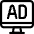 Shopping Broadcast Advertising Monitor Icon from Ultimate Regular Set