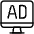 Shopping Broadcast Advertising Monitor Icon from Ultimate Light Set