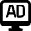 Shopping Broadcast Advertising Monitor Icon from Ultimate Bold Set