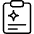 Sparkle Text Clipboard Icon from Ultimate Light Set