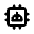 Ai Robot Microchip Icon from Rounded Line - Material Pro Set