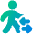 Airport Transfer Icon from Plump Gradient Set