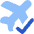 Flight Airplane Approval Check Icon from Core Flat Set