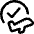 Flight Airplane Approval Check Circle Icon from Core Line Set