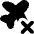 Flight Airplane Declined Xmark Icon from Flex Solid Set