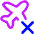 Flight Airplane Declined Xmark Icon from Flex Neon Set