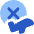 Flight Airplane Declined Xmark Circle Icon from Core Flat Set